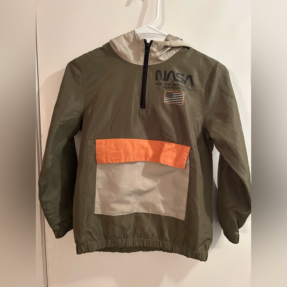 NASA Hybrid Apparel, lightweight, hooded jacket/windbreaker. Sz Small
